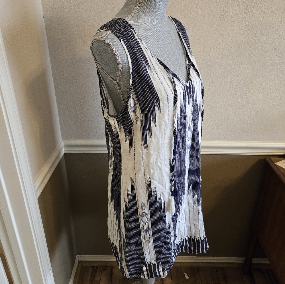 Cynthia Rowley 100% Linen Sleeveless Dress Sz 12
